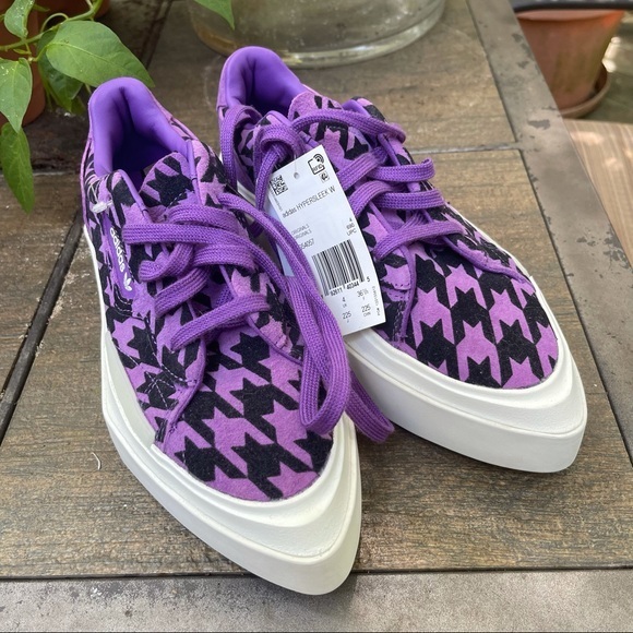 NWT Adidas Hypersleek Houndstooth Platform Sneaker - Picture 4 of 10